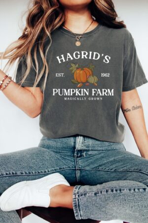 Celebrate Fall, Halloween, and Thanksgiving 2024 in Style with Hagrid's Pumpkin Patch Sweatshirt