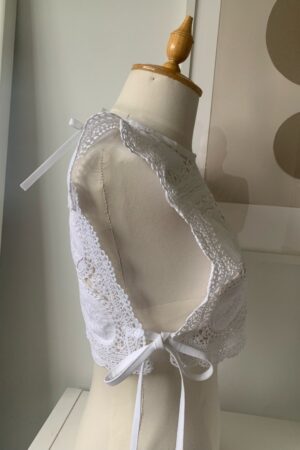 Mesa Workshop Reworked Vintage Doily Tie Side Bib Top A Timeless Treasure for the Modern Wardrobe