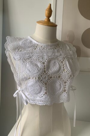 Mesa Workshop Reworked Vintage Doily Tie Side Bib Top A Timeless Treasure for the Modern Wardrobe