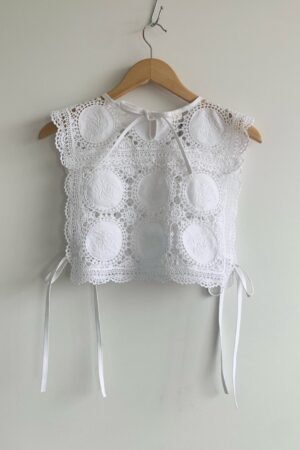 Mesa Workshop Reworked Vintage Doily Tie Side Bib Top A Timeless Treasure for the Modern Wardrobe