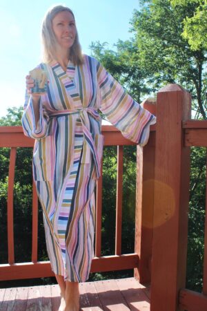 Cozy Comfort in Style Custom-Length Cotton Double Gauze Kimono Robe