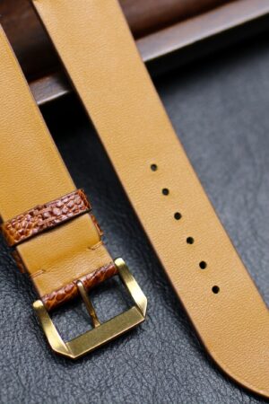 Genuine Ostrich Leg Leather Watch Band Stitchless, Custom Sizes, 16-24mm