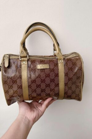 Vintage Gucci Monogram Crystal Embellished Boston Bag A Timeless Treasure