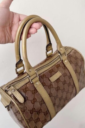 Vintage Gucci Monogram Crystal Embellished Boston Bag A Timeless Treasure