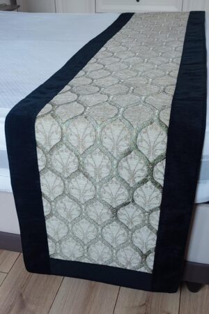 Exquisite Handmade Bed Runner Adorn Your Bedroom with Modern Beige Elegance