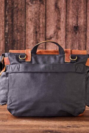 Monogrammed Waxed Canvas Messenger Bag The Perfect Gift for the Modern Man