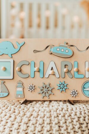 Personalized Baby Girl Busy Board A Unique 1st Birthday Gift, Custom Name Puzzle, Montessori Toy, Baptism Gift, Christmas Present