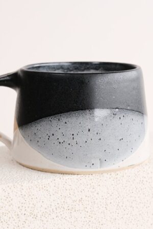 Handmade Snow Stoneware Cappuccino Mug A Winter Wonderland in Your Cup