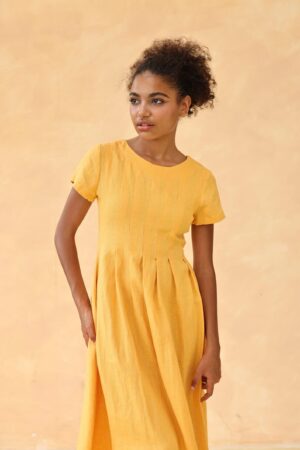 Breezy Linen Midi Dress Elevate Your Summer Style with Comfort and Elegance