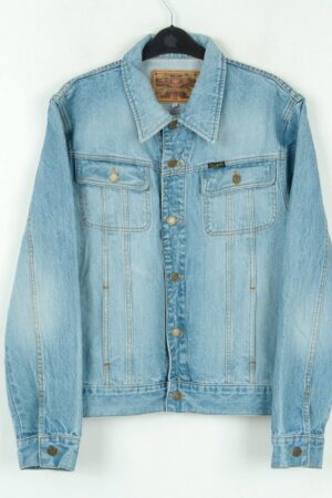 Crocker Jeans 90's Vintage Men's Denim Jacket Relive the Y2K Era with this Light Blue Trucker Coat