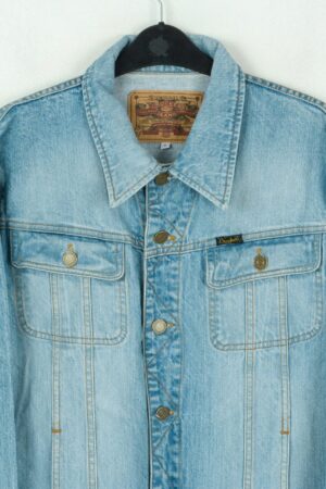 Crocker Jeans 90's Vintage Men's Denim Jacket Relive the Y2K Era with this Light Blue Trucker Coat