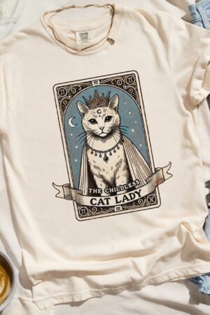 Empowering Cat Lady Tarot Card Shirt for Kamala Harris Supporters