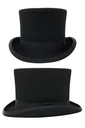 Elite Stiff Wool Felt Black Top Hat The Quintessential Accessory for Formal Occasions