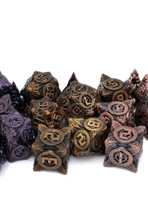 Nuclear Reactor Metal DnD Dice Set Illuminate Your Gaming with Radioactive Glow