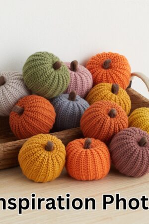 Autumnal Knit Pumpkin Trio Cozy Warmth for Fall Decor