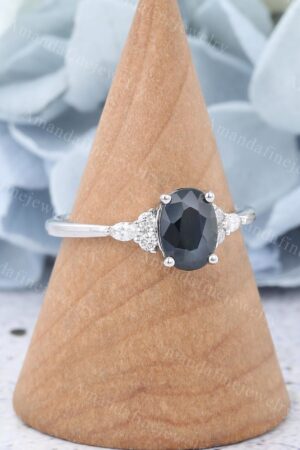 Vintage Oval Teal Sapphire Engagement Ring A Timeless Treasure for Your Special Day