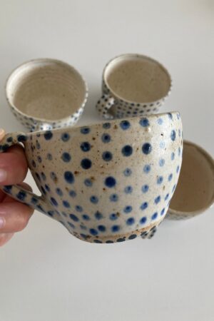 Hygge Blue Polka Dot Mug A Danish Delight for Your Morning Ritual