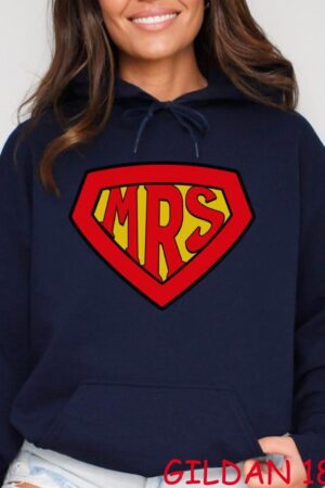 Superhero Mr. and Mrs. Hoodies Matching Couple's Hoodies for Festive Hero Items