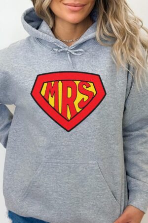 Superhero Mr. and Mrs. Hoodies Matching Couple's Hoodies for Festive Hero Items