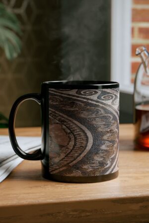 Unveil the Timeless Elegance Roman Mosaic Black Mug, A Masterpiece for Your Morning Ritual