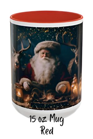 Christmas Cheer in Every Sip Santa and Reindeer Festive Coffee Mug