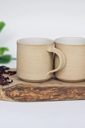 Artisan-Crafted Stoneware Coffee Mug Savor the Warmth of Handmade Charm