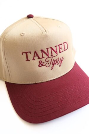 Embroidered Vintage Trucker Hat Tanned, Tipsy, and Ready for Margs