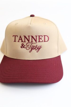 Embroidered Vintage Trucker Hat Tanned, Tipsy, and Ready for Margs