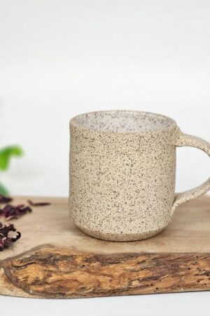 Artisan-Crafted Stoneware Coffee Mug A Speckle of Delight in Every Sip