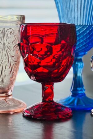 Vintage Mismatched Goblets A Rainbow of Bohemian Elegance for Your Table