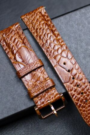 Genuine Ostrich Leg Leather Watch Band Stitchless, Custom Sizes, 16-24mm