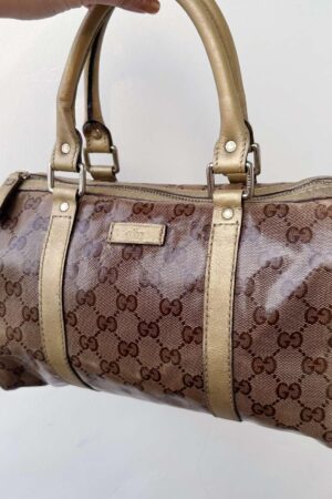 Vintage Gucci Monogram Crystal Embellished Boston Bag A Timeless Treasure