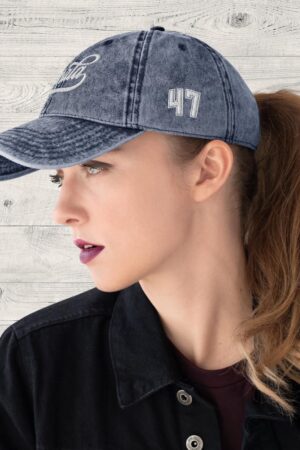 KAMALA 47 The Ultimate Denim Baseball Cap with Embroidered Style