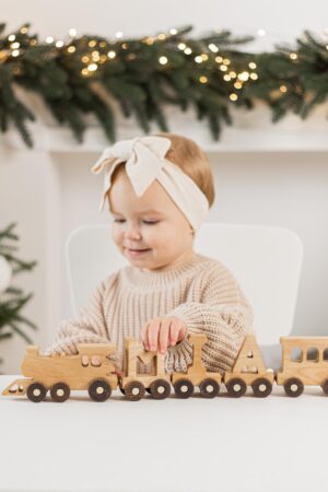 Personalized Wooden Name Train A Cherished Keepsake for Little Explorers