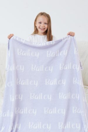 Personalized Baby Blanket Embroider Your Little One's Name for a Timeless Treasure