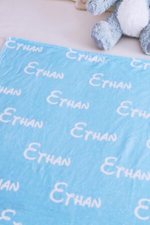 Personalized Name Blanket Embroidered Keepsake for Your Precious Little One