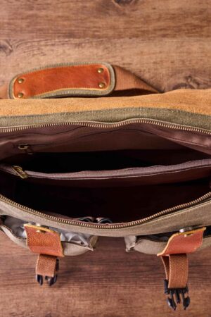 Monogrammed Waxed Canvas Messenger Bag The Perfect Gift for the Modern Man