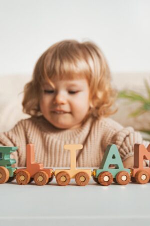 Personalized Wooden Train Name with Magnets A Unique First Birthday Gift for Boys