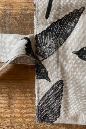 Birds of a Feather Handprinted Tote Bag for Nature Lovers