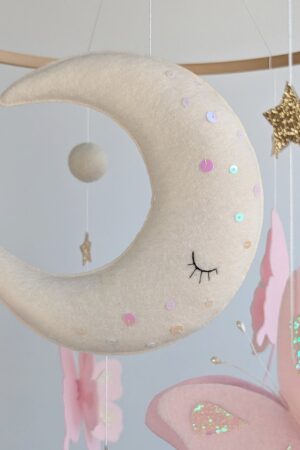 Enchanted Butterfly Haven A Serene Mobile for Baby's Dreams