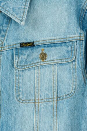 Crocker Jeans 90's Vintage Men's Denim Jacket Relive the Y2K Era with this Light Blue Trucker Coat