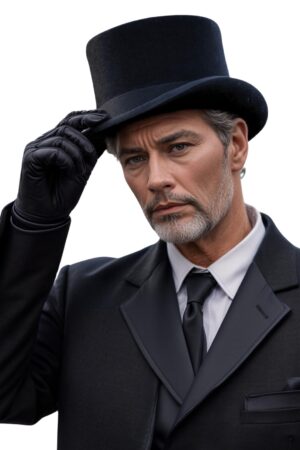 Elite Stiff Wool Felt Black Top Hat The Quintessential Accessory for Formal Occasions