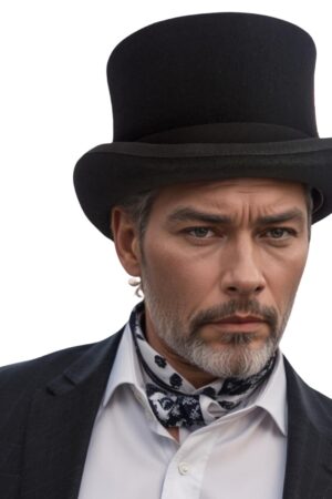 Elite Stiff Wool Felt Black Top Hat The Quintessential Accessory for Formal Occasions