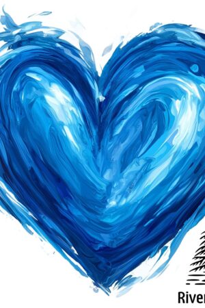 Blue Heart Icon Painted T-shirt Empowering Democrat Voters in the USA Election