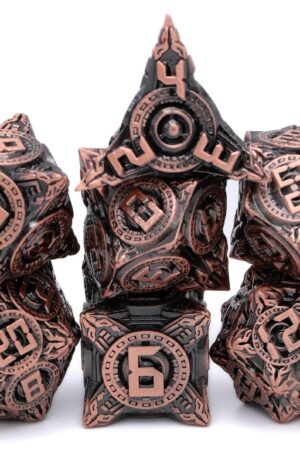 Nuclear Reactor Metal DnD Dice Set Illuminate Your Gaming with Radioactive Glow