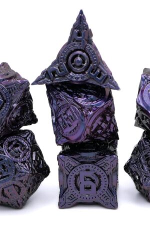 Nuclear Reactor Metal DnD Dice Set Illuminate Your Gaming with Radioactive Glow