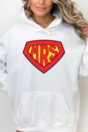 Superhero Mr. and Mrs. Hoodies Matching Couple's Hoodies for Festive Hero Items