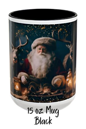 Christmas Cheer in Every Sip Santa and Reindeer Festive Coffee Mug