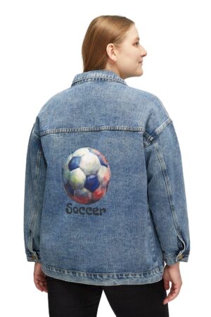 Soccer-Themed Denim Jacket Elevate Your Style, Unleash Your Passion