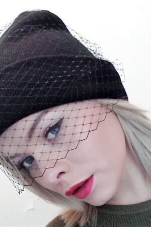 Veiled Beanie Hat Elevate Your Style with Grace and Mystery